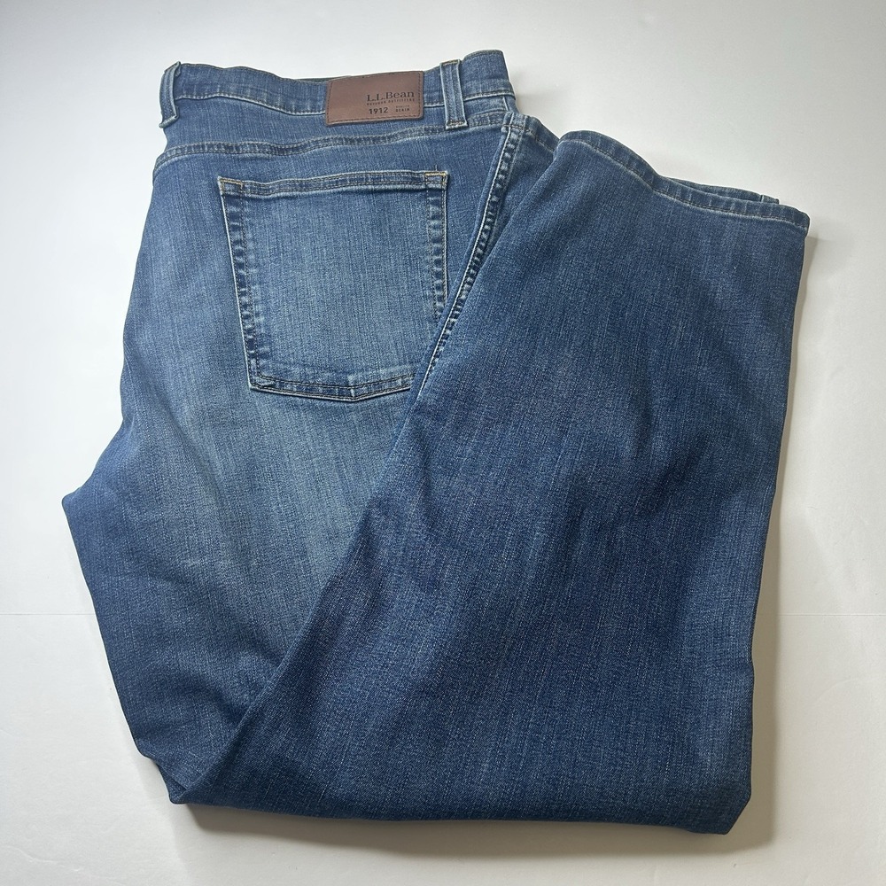 L.L. Bean BeanFlex Denim Blue Jeans Men's 42x30 (Fit 42x28) Standard Fit LL Bean